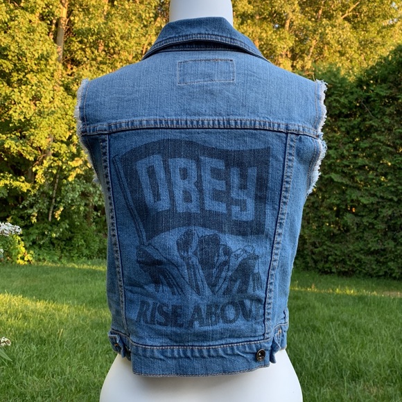 Obey Jackets & Blazers - Obey | Sleeveless denim jacket